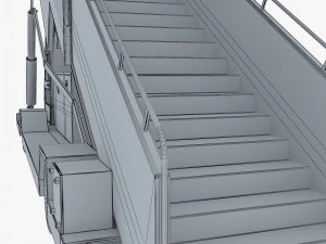 passenger boarding stairs car v 1 3D Model