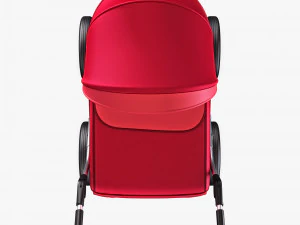 baby stroller red v 1 3D Model