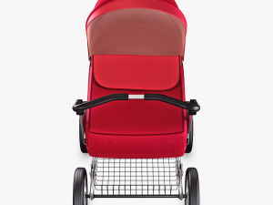baby stroller red v 1 Modello 3D