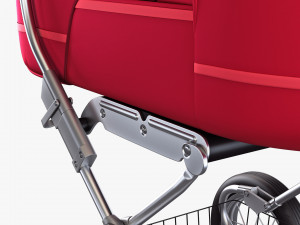 baby stroller red v 1 Modello 3D
