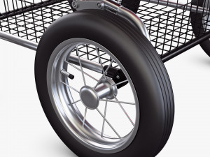 baby stroller red v 1 Modello 3D