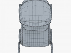 baby stroller red v 1 Modello 3D