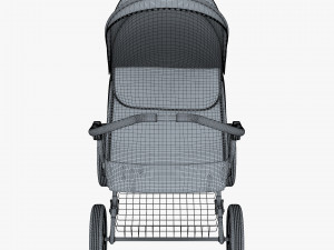 baby stroller red v 1 Modello 3D