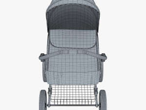 baby stroller red v 1 Modello 3D