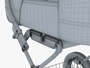 baby stroller red v 1 Modello 3D