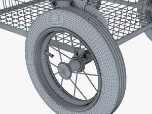 baby stroller red v 1 Modello 3D