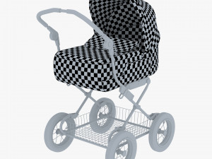 baby stroller red v 1 Modello 3D
