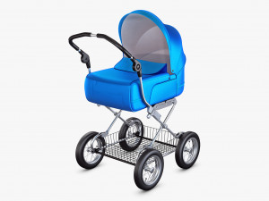 baby stroller blue v 1 3D Models