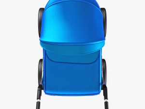 baby stroller blue v 1 3D Model