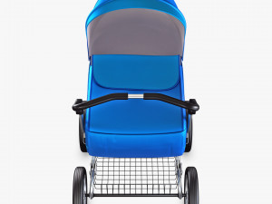 baby stroller blue v 1 Modello 3D