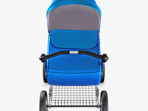 baby stroller blue v 1 3D Model