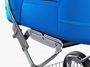 baby stroller blue v 1 3D Model