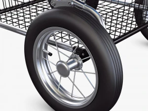 baby stroller blue v 1 3D Model
