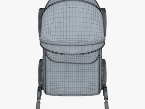 baby stroller blue v 1 Modello 3D