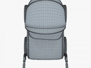 baby stroller blue v 1 3D Model