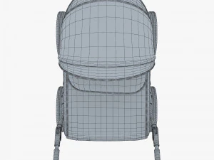 baby stroller blue v 1 3D Model