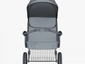 baby stroller blue v 1 3D Model