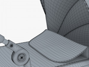 baby stroller blue v 1 Modello 3D