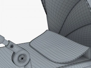 baby stroller blue v 1 3D Model