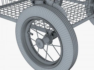 baby stroller blue v 1 3D Model