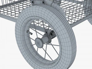 baby stroller blue v 1 3D Model