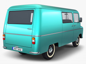 generic retro cargo van v 1 Model 3D