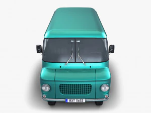 generic retro cargo van v 1 3D Model
