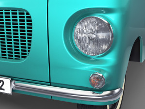 generic retro cargo van v 1 Model 3D