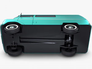 generic retro cargo van v 1 3D Model