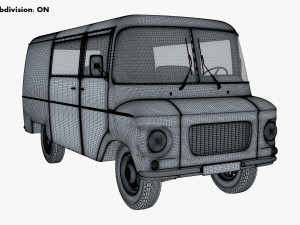 generic retro cargo van v 1 Model 3D