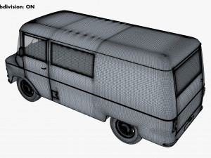 generic retro cargo van v 1 Model 3D