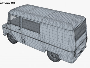 generic retro cargo van v 1 Model 3D