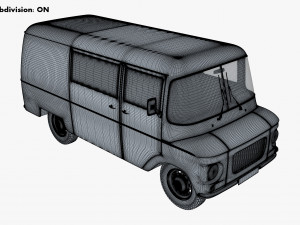 generic retro cargo van v 1 Model 3D