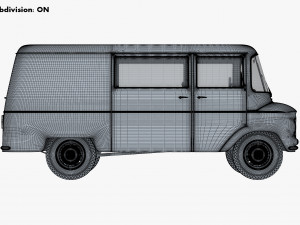 generic retro cargo van v 1 Model 3D