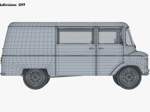 generic retro cargo van v 1 Model 3D