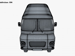 generic retro cargo van v 1 Model 3D
