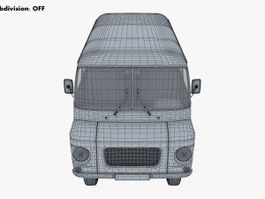 generic retro cargo van v 1 Model 3D