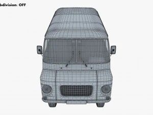 generic retro cargo van v 1 3D Model