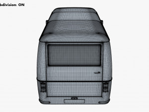 generic retro cargo van v 1 Model 3D