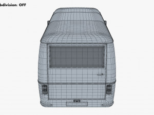 generic retro cargo van v 1 Model 3D