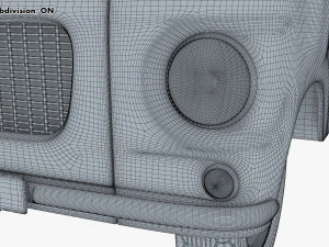 generic retro cargo van v 1 3D Model
