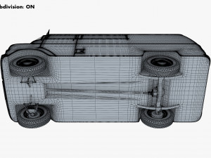 generic retro cargo van v 1 Model 3D