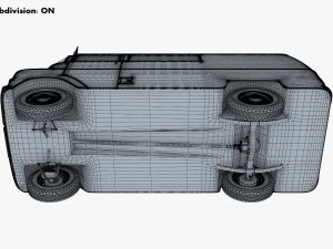 generic retro cargo van v 1 3D Model