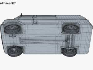 generic retro cargo van v 1 Model 3D