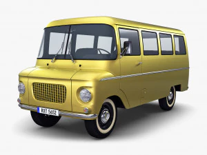 Og&oacute;lny retro pasażerski van v 1 Model 3D