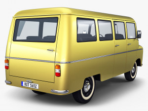 generic retro passenger van v 1 3D-Modell