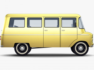 generic retro passenger van v 1 3D-Modell
