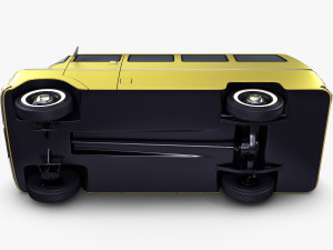 generic retro passenger van v 1 3D-Modell