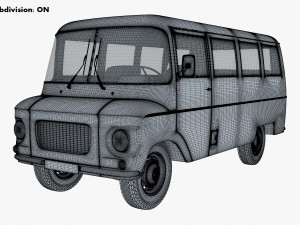 generic retro passenger van v 1 3D-Modell