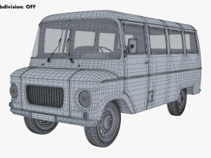 generic retro passenger van v 1 3D-Modell